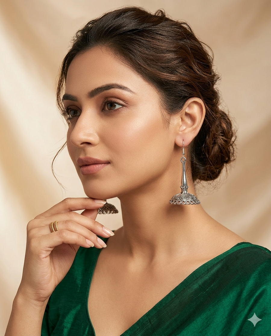 Vintage Style Drop Jhumkas